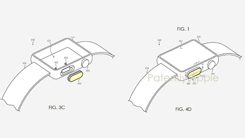 Patent, das Touch-ID in der Apple Watch zeigt.