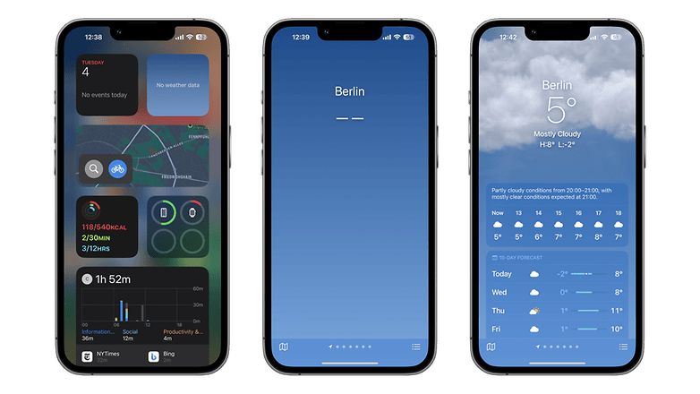 Apple Weather App pour iPhone