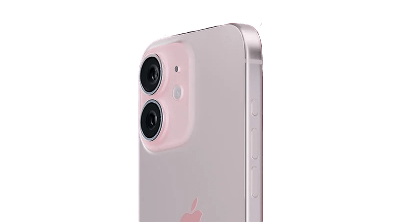 Maquette de l'iPhone 16 d'Apple montrant une double module photo verticale et un bouton d'action sur le côté droit / © MacRumors