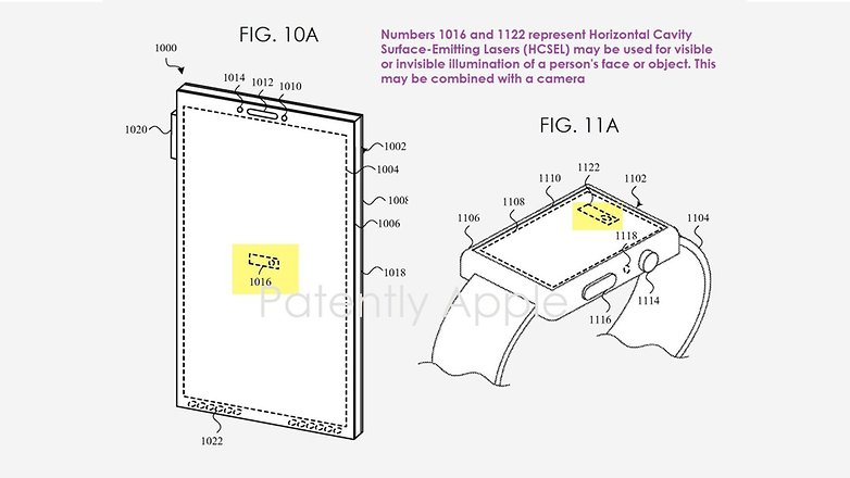 Paten baharu teknologi laser Apple pada iPhone dan jam tangan pintar