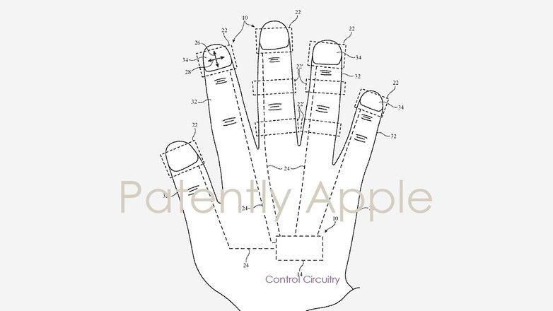 Apple Patent zu einem Mixed-Reality-Handschuh.