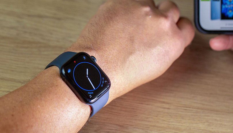 Apple watch series 8 black blue face