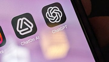 Close-up of a smartphone screen showing the ChatGPT and ChatOn AI app icons.