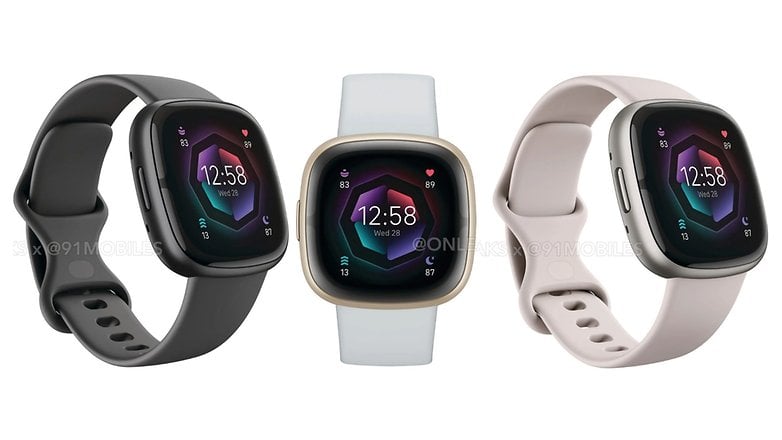 Leak zur Fitbit Sense 2 zeigt den Tracker in verschiedenen Farben