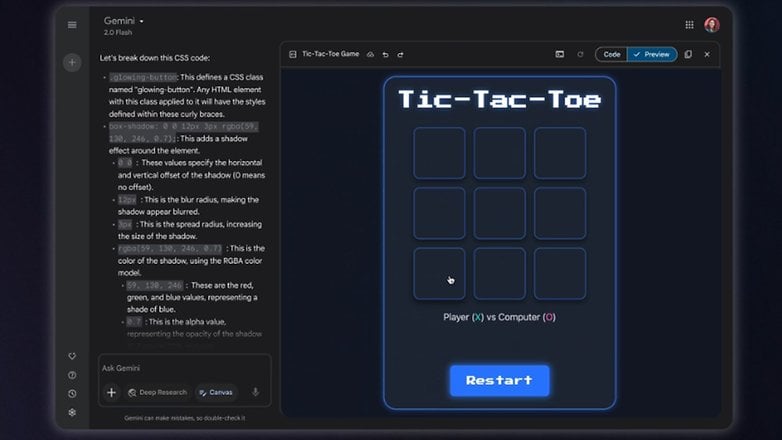 A CSS kód magyarázata a TIC-TAC-Toe játék interfészre a Player Vs Computer opcióival.