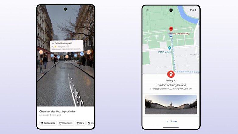 Google Maps AR view and Glanceable Directions