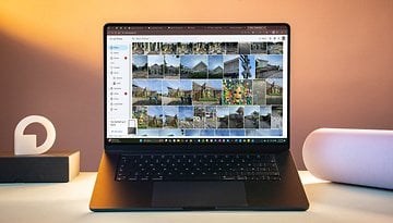 Apple MacBook Air with the Google Photos web version opened