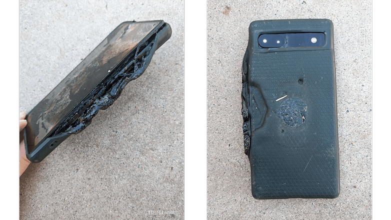 Google's Pixel 6a melted and burned. Google's Pixel 6a melted and burned.