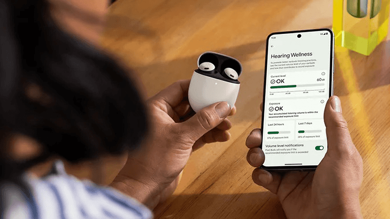 Les nouvelles fonctionnalités des Pixel Buds Pro de Google incluent le bien-être auditif. / © Google