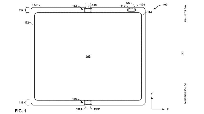 Ein Patent, welches das Design des Pixel Fold zeigt.