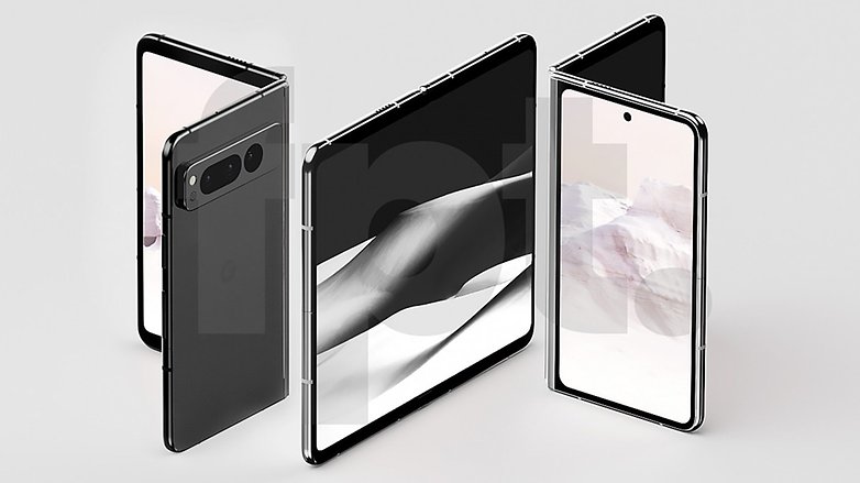 Render images of Google Pixel Fold 2023