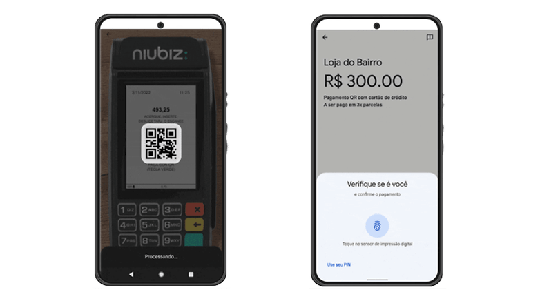 Google Wallet Pay melalui pengimbasan kod QR