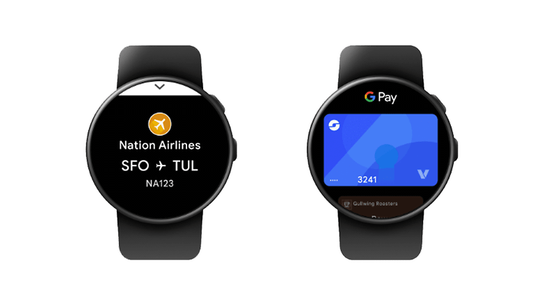 Ciri Google Wallet pada Wear OS