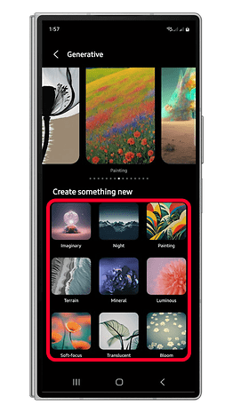 How create AI wallpapers on Samsung Galaxy phones using Generative wallpaper