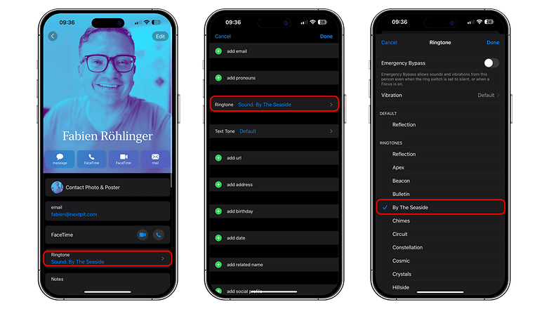 Comment définir une sonnerie pour chaque contact sur les iPhone et iPad / © nextpit