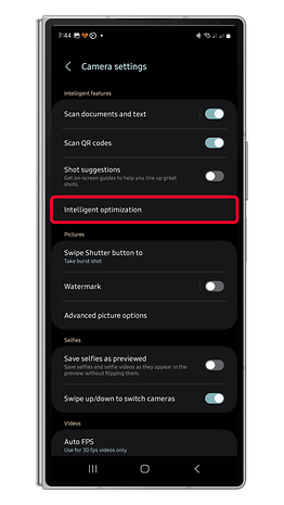 Samsung's Galaxy Z Fold 5 camera settings