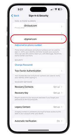 How to change the primary iCloud email address