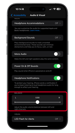 How to Check Audio Volume Balance for iPhones