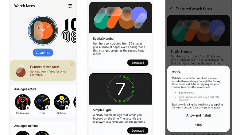 New Watch Faces on the Galaxy One UI 6 Watch update