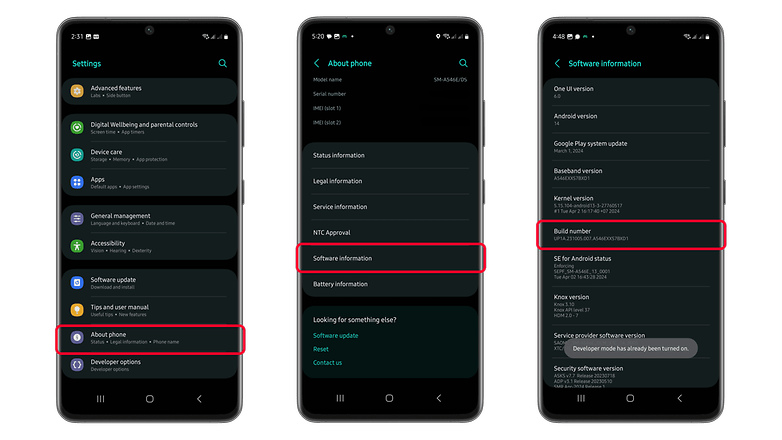 How to access Force Dark mode from the Developer Options