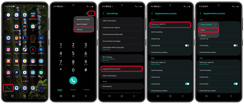 A guide on how to hide or block your phone number or caller ID when calling on Samsung Galaxy phone