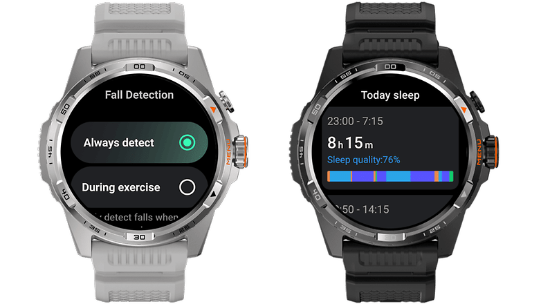 Produktbild zeigt die Mobvoi TicWatch Atlas von vorn in Silber und in Schwarz