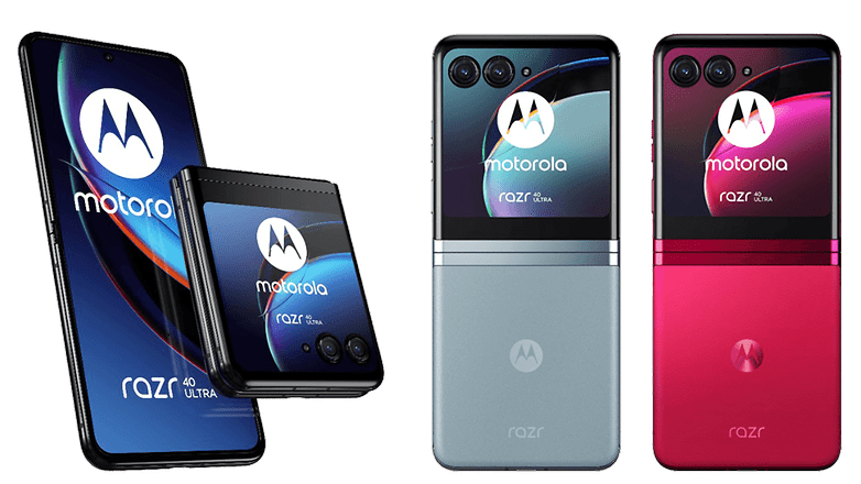 Χρώματα Motorola Razr 40 Ultra σε μαύρο, μπλε, κόκκινο