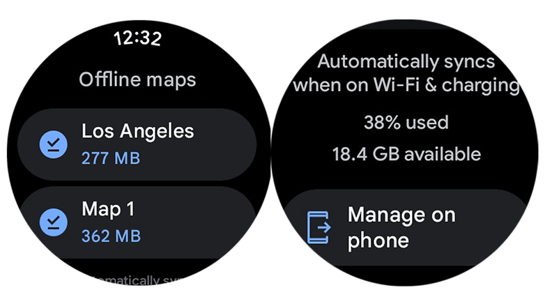 Google Pixel Watch's offline Maps