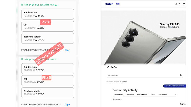 Samsung Galaxy Z Fold 6's One UI 7 beta program dedicated page