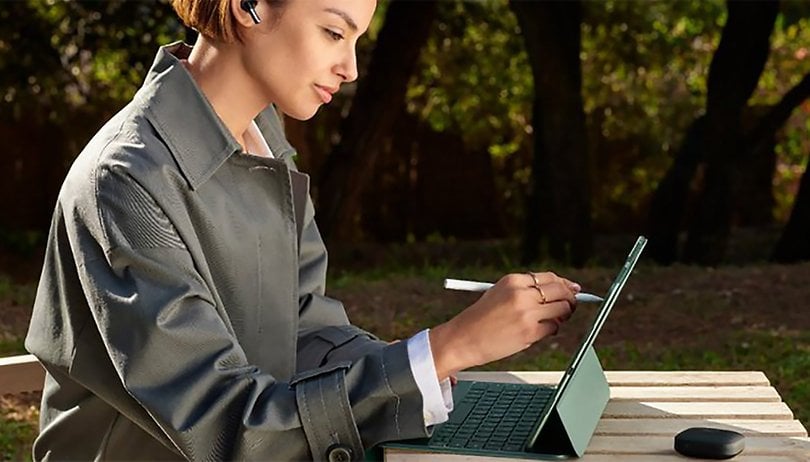 OnePlus Pad with magnetic keyboard and stylus