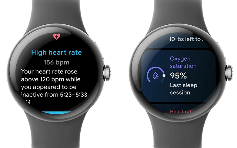Google Pixel Watch with abnormal heart rate and SpO2 tracking