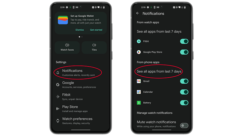 Google Pixel Watch battery tips via phone app