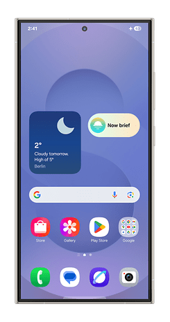 Smartphone screen displaying weather, time, and app icons.