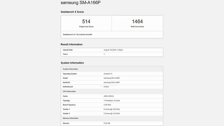 Samsung Galaxy A16 5G specs, processor leak