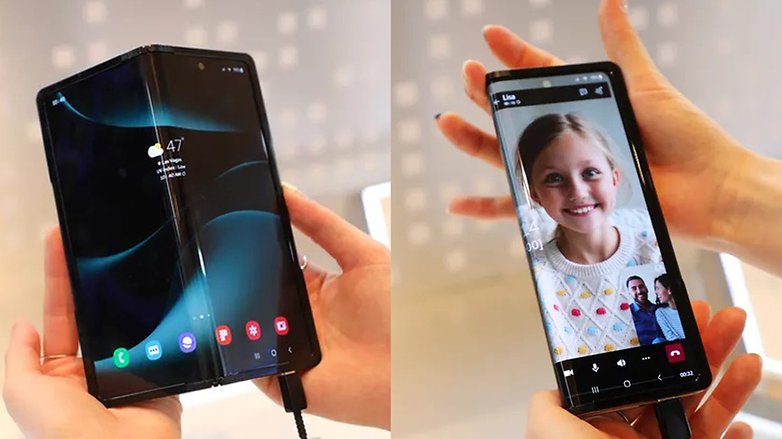 Samsung Galaxy sammenleggbar 360-graders fleksibel skjerm og hengsel