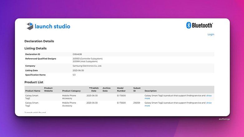 Galaxy SmartTag 2 listing confirms UWB, Samsung network