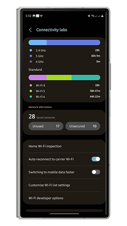 Samsung Galaxy hidden Wi-Fi menu