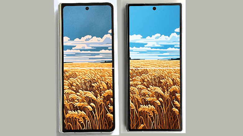 Samsung Galaxy Z Fold 5 side by side to Galaxy Z Fold 6