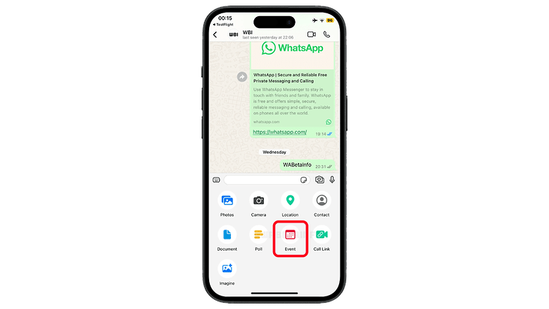 WhatsApp's new event create and managing feature