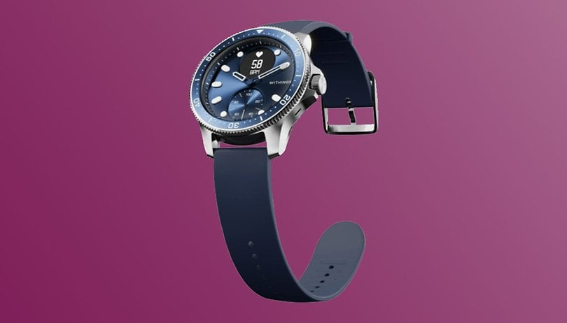 Hybridní chytré hodinky Withings Scanwatch Horizon v modré barvě