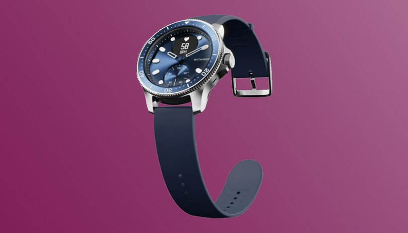 Hybridní chytré hodinky Withings Scanwatch Horizon v modré barvě