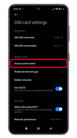 Xiaomi HyperOS connection settings