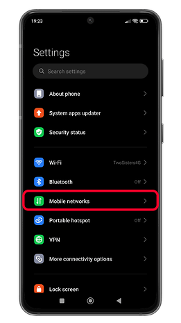 Xiaomi HyperOS connection settings