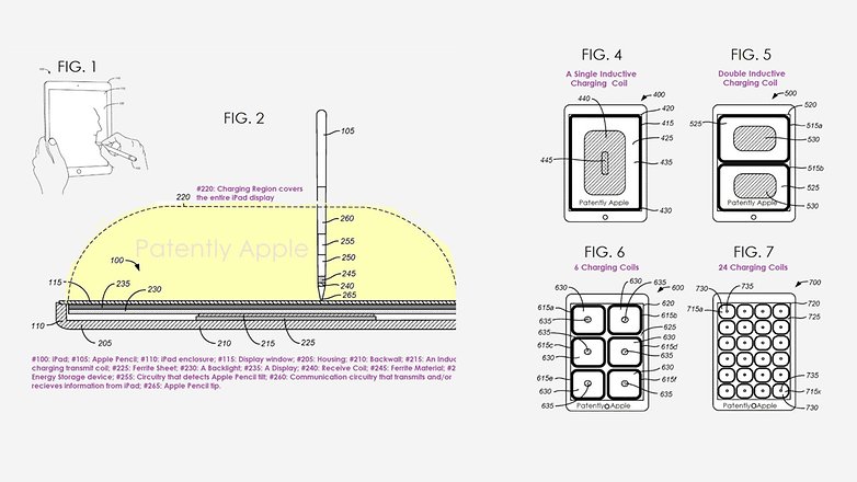 Patentskizzen des Apple iPad mit Stift-Nutzung