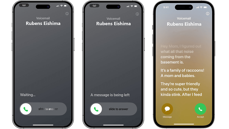 Screenshots der Telefon-App unter iOS 17