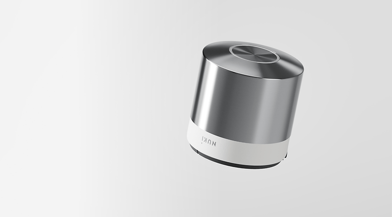 Nuki Smart Lock Ultra, a sleek and modern smart lock design in stainless steel and white.