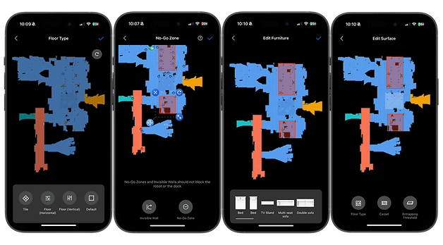 Roborock Qrevo S app screenshots