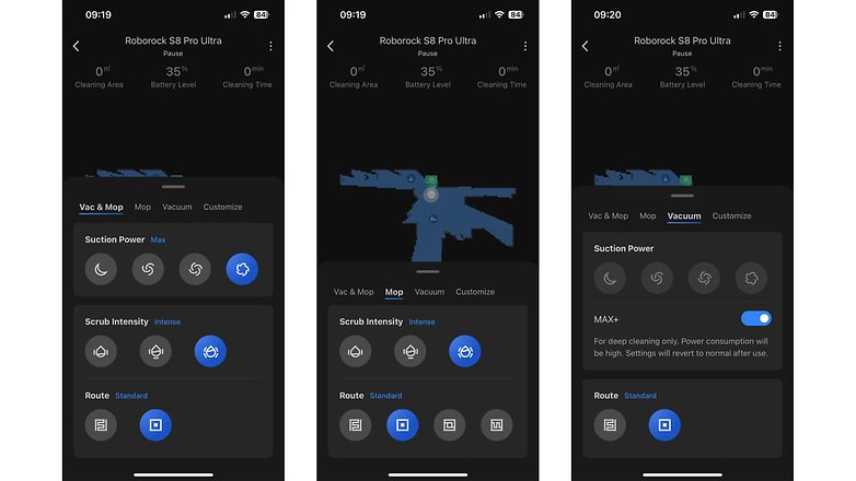 Roborock S8 Pro Ultra app screenshots
