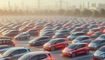 Autos auf einem Parkplatz