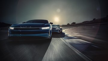 Lucid Air auf der Rennstrecke.